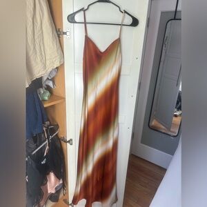 Reformation Parma Silk Dress in Popsicle Stripe - only been worn once!